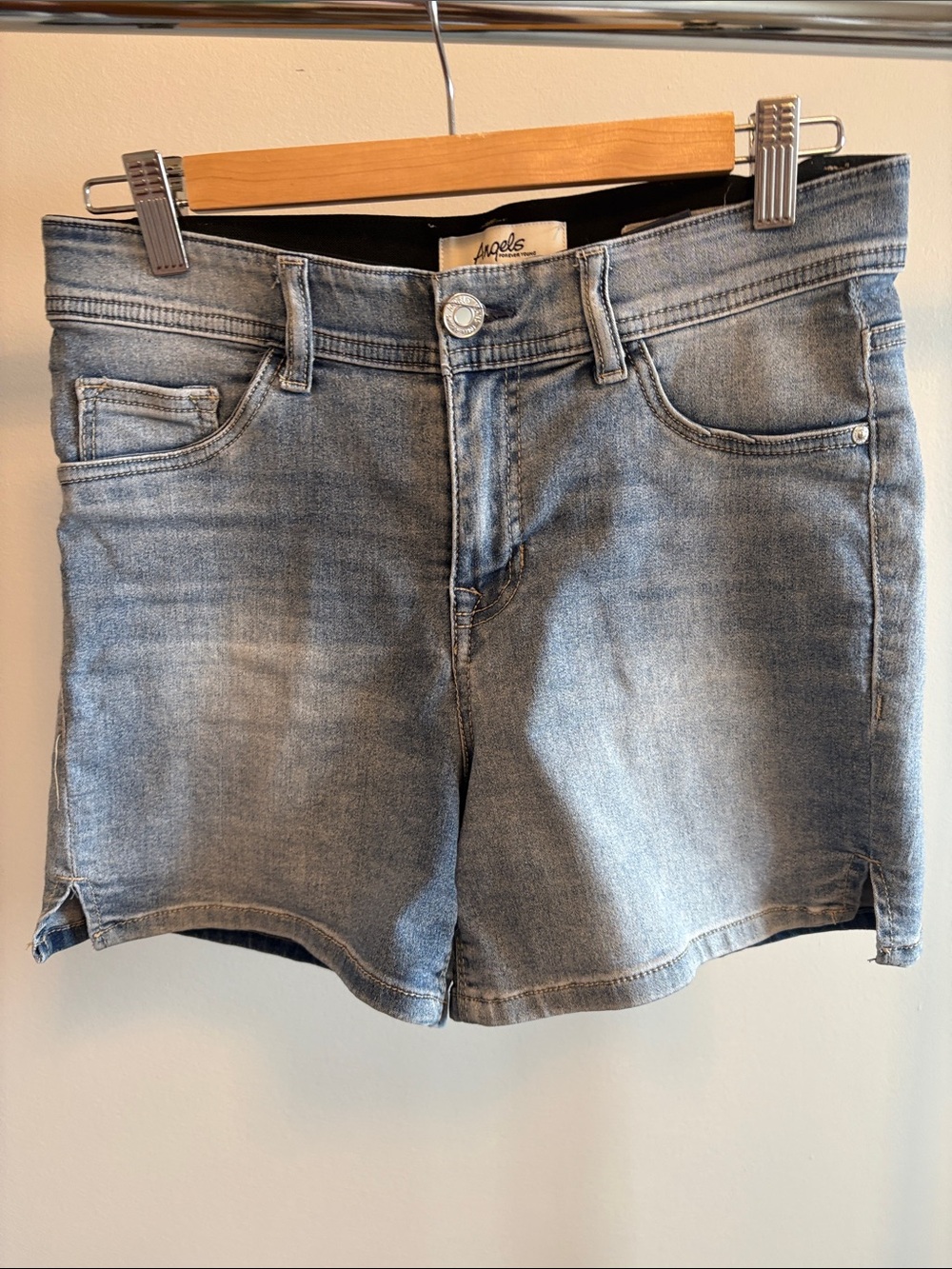 Angels 360 Sculpt Faded Light Blue Denim Shorts